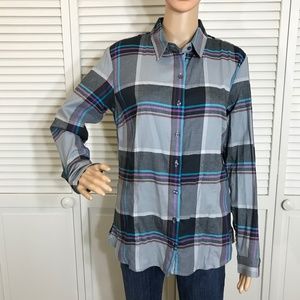 Kuhl Flannel Multicolor Cotton Blend Plaid Shirt Medium